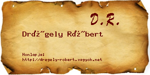 Drégely Róbert névjegykártya